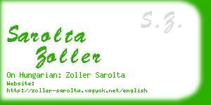 sarolta zoller business card